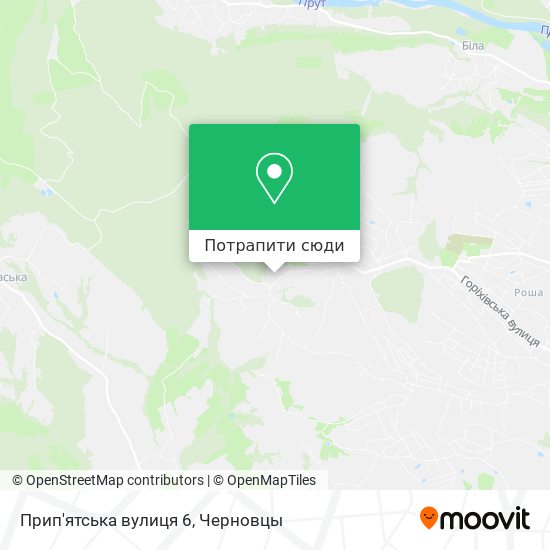 Карта Прип'ятська вулиця 6