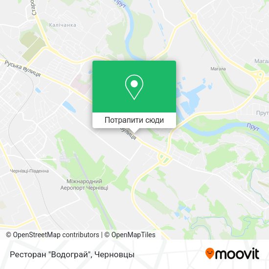 Карта Ресторан "Водограй"