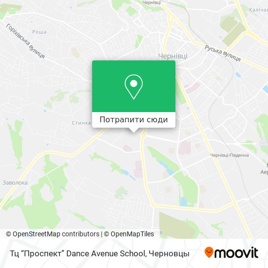Карта Тц “Проспект” Dance Avenue School