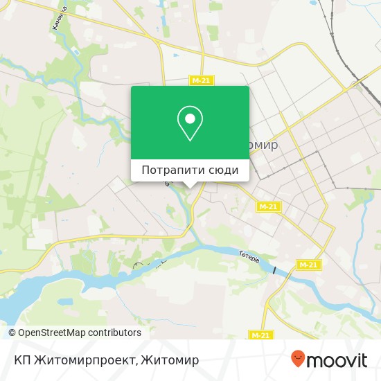 Карта КП Житомирпроект