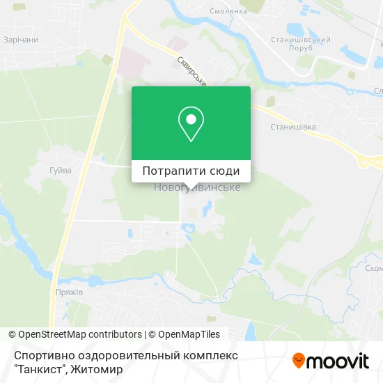 Карта Спортивно оздоровительный комплекс "Танкист"