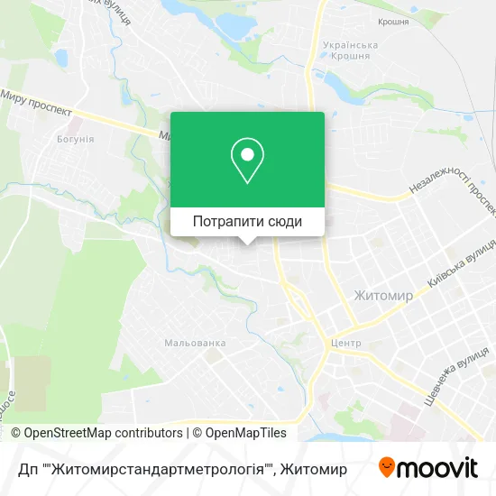 Карта Дп ""Житомирстандартметрологія""