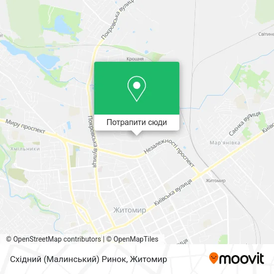 Карта Східний (Малинський) Ринок