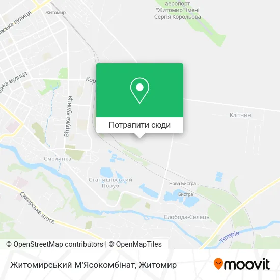 Карта Житомирський М'Ясокомбінат