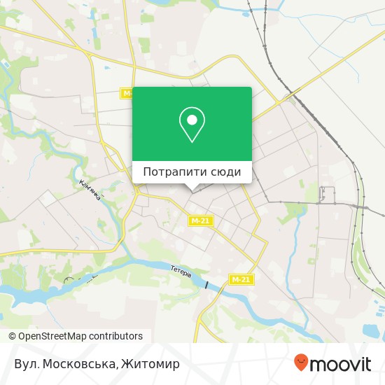 Карта Вул. Московська