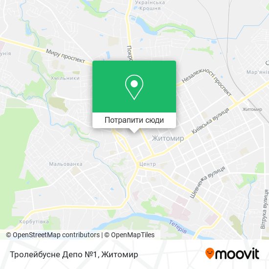 Карта Тролейбусне Депо №1