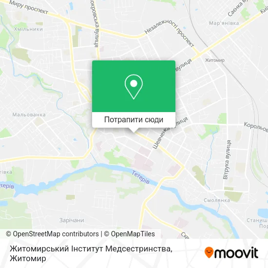 Карта Житомирський Інститут Медсестринства