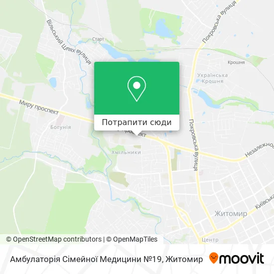 Карта Амбулаторія Сімейної Медицини №19