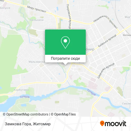 Карта Замкова Гора