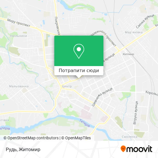 Карта Рудь