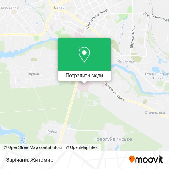 Карта Зарічани
