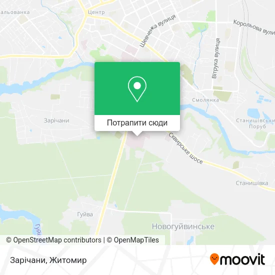 Карта Зарічани