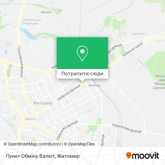 Карта Пункт Обміну Валют