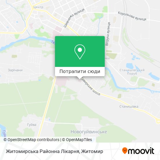 Карта Житомирська Районна Лікарня