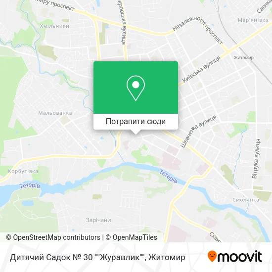 Карта Дитячий Садок № 30 ""Журавлик""