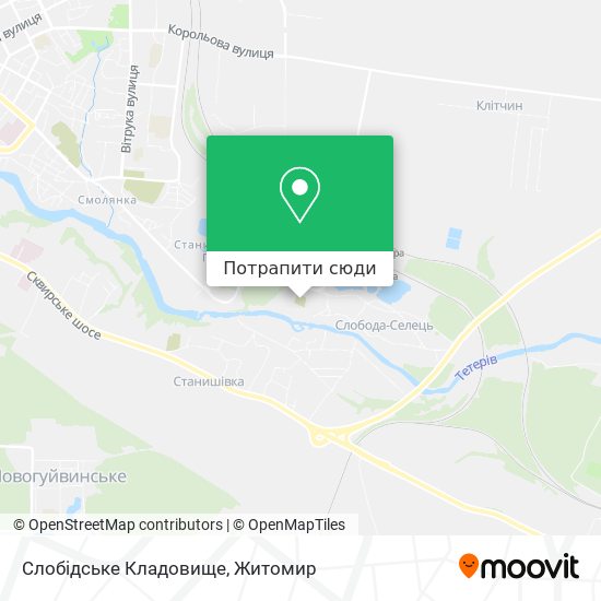 Карта Слобідське Кладовище