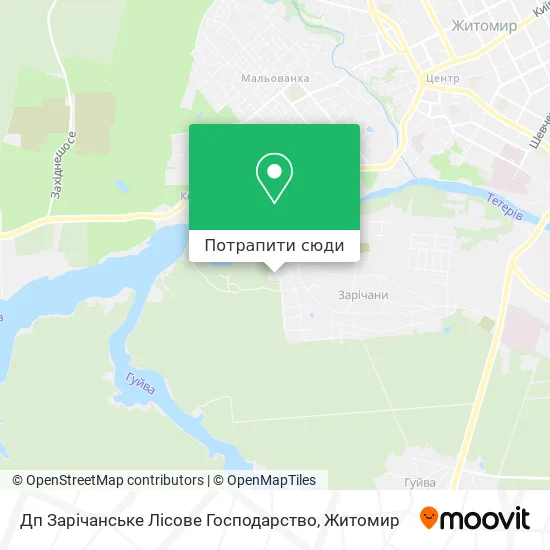 Карта Дп Зарічанське Лісове Господарство