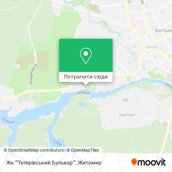 Карта Жк ""Тетерівський Бульвар""