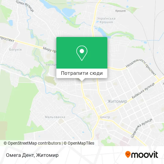 Карта Омега Дент