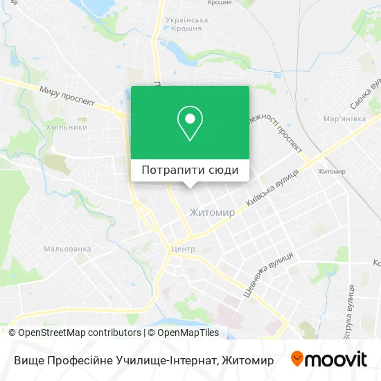 Карта Вище Професійне Училище-Інтернат
