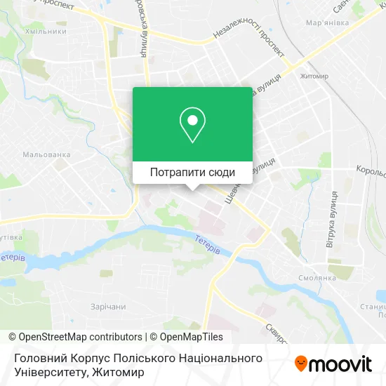 Карта Головний Корпус Поліського Національного Університету