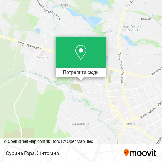 Карта Сурина Гора
