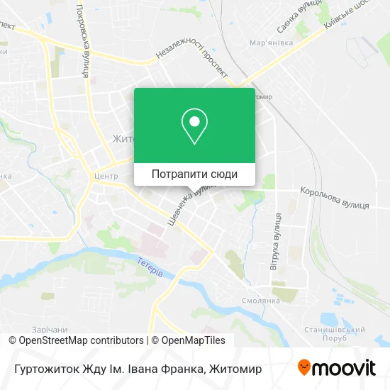 Карта Гуртожиток Жду Ім. Івана Франка
