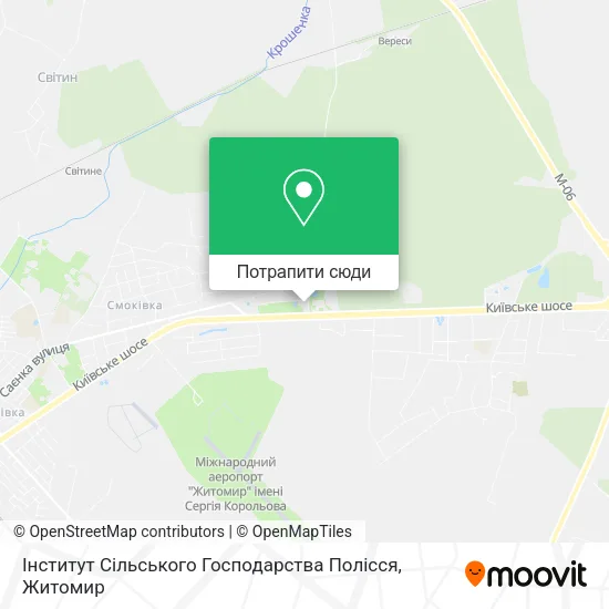 Карта Інститут Сільського Господарства Полісся