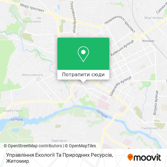 Карта Управління Екології Та Природних Ресурсів