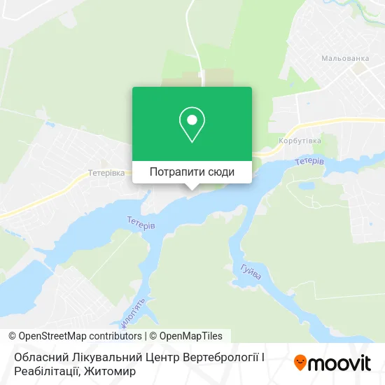 Карта Обласний Лікувальний Центр Вертебрології І Реабілітації