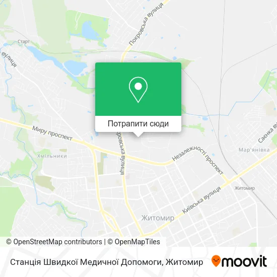 Карта Станція Швидкої Медичної Допомоги