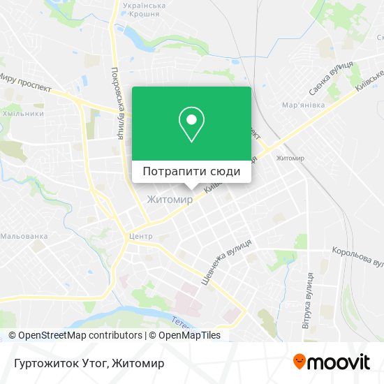 Карта Гуртожиток Утог