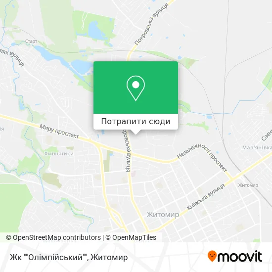 Карта Жк ""Олімпійський""