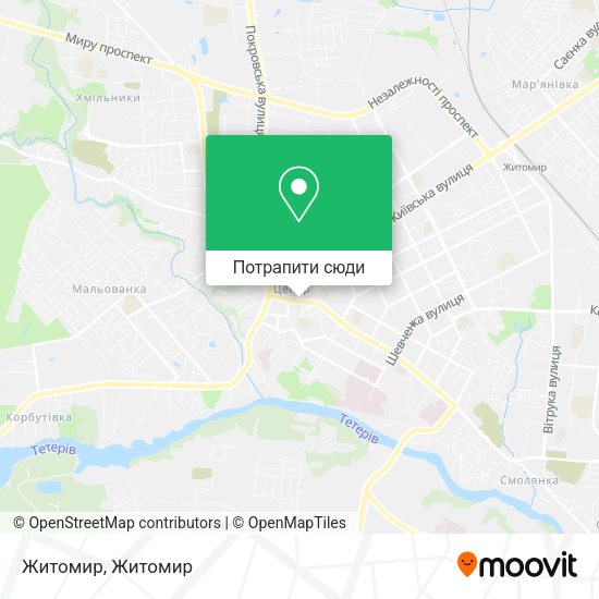 Карта Житомир