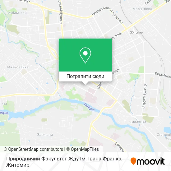 Карта Природничий Факультет Жду Ім. Івана Франка