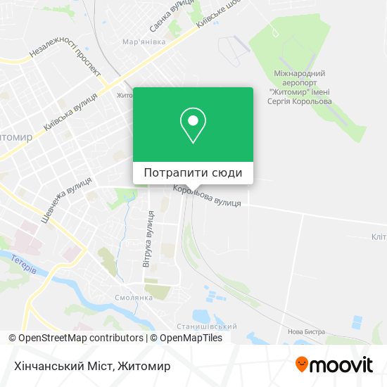 Карта Хінчанський Міст