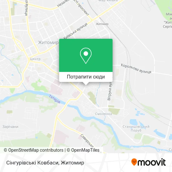Карта Сінгурівські Ковбаси