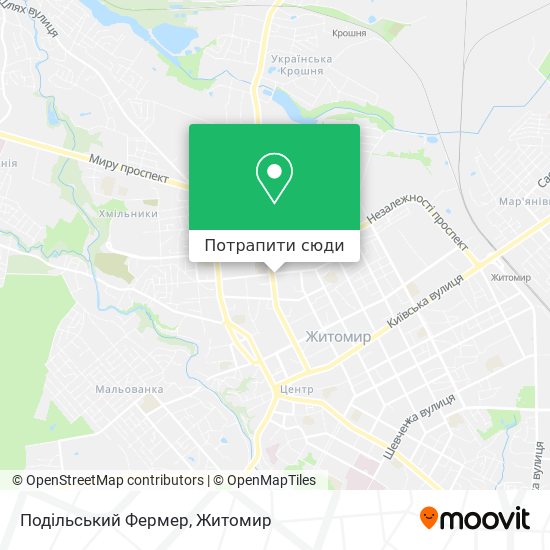 Карта Подільський Фермер
