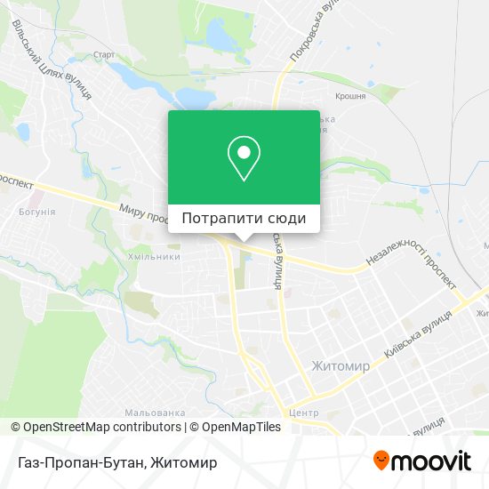 Карта Газ-Пропан-Бутан