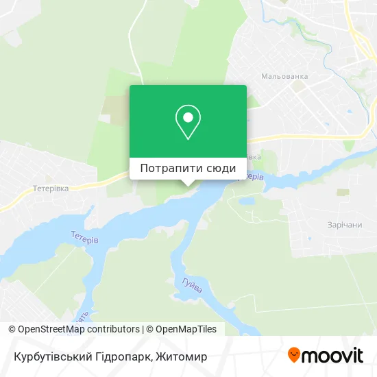 Карта Курбутівський Гідропарк