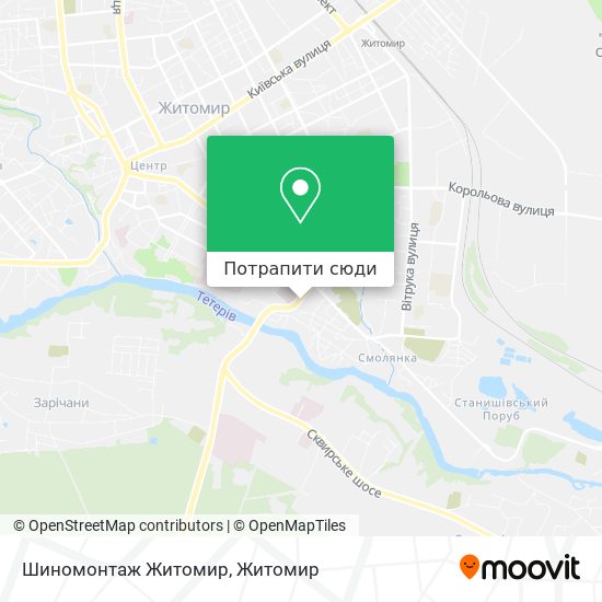 Карта Шиномонтаж Житомир
