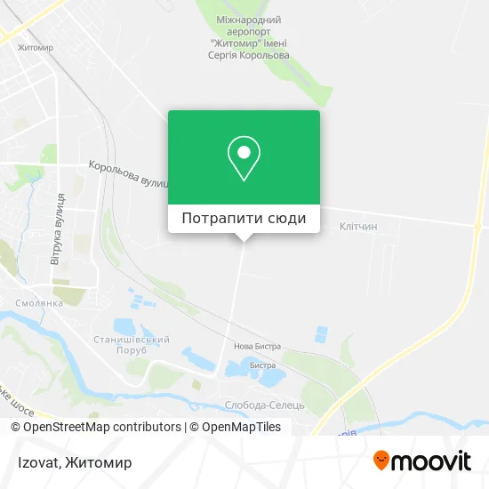 Карта Izovat