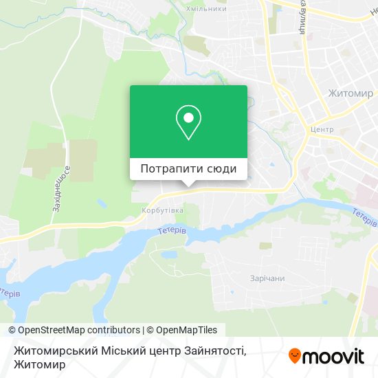 Карта Житомирський Міський центр Зайнятості