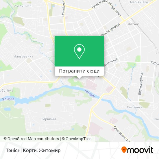 Карта Тенісні Корти