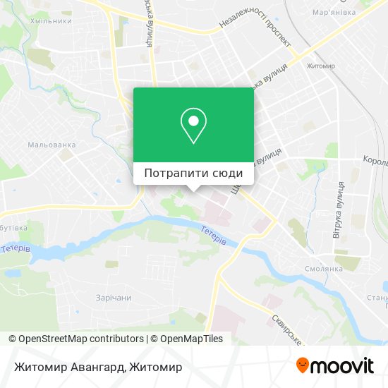Карта Житомир Авангард