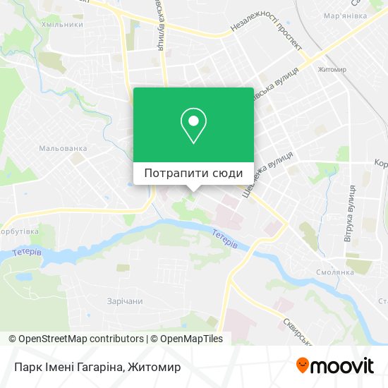 Карта Парк Імені Гагаріна