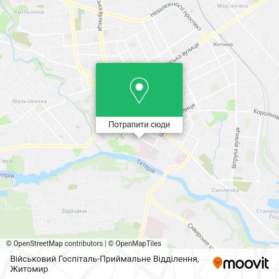 Карта Військовий Госпіталь-Приймальне Відділення