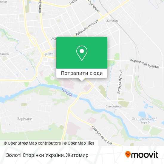 Карта Золоті Сторінки України