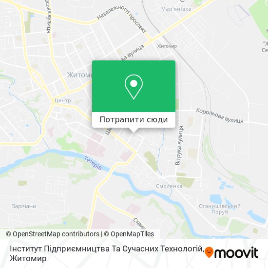 Карта Інститут Підприємництва Та Сучасних Технологій