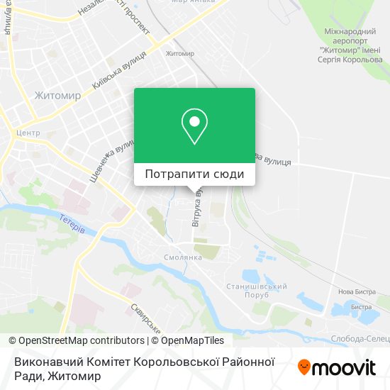 Карта Виконавчий Комітет Корольовської Районної Ради